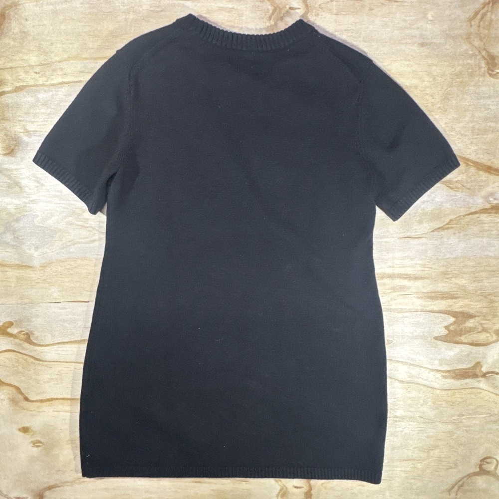 HM Women's Black Short Sleeve Sweater Dress Size‎ L Round Neck - Picture 4 of 7